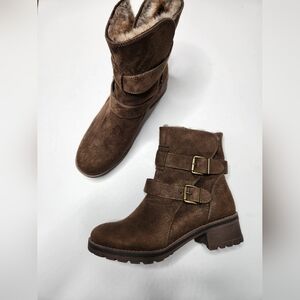 White Mountain Brown Ankle Booties